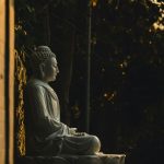 serene buddha statue at sunset in da nang